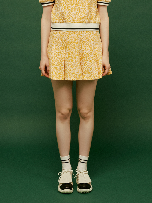 Gored Jacquared Mini Skirt_YL