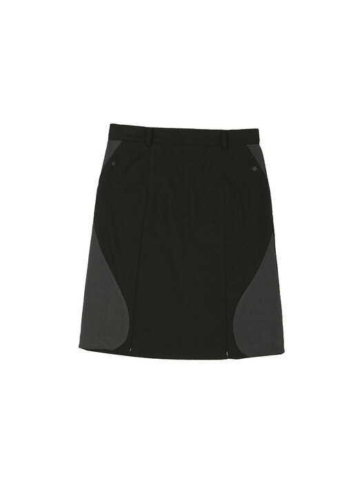 Leg Warmer Midi Skirt / Black