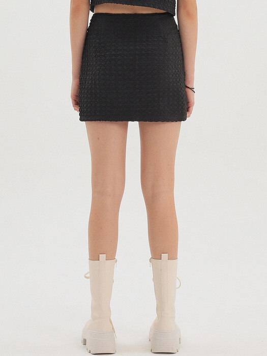 Bubble Mini Skirt_Black