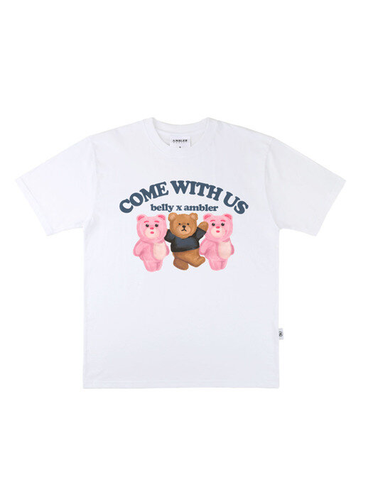 [Bellygom collaboration] With us Over T-Shirts BS204 (White)