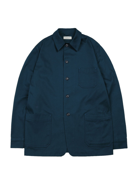 Cotton French Work Jacket (Blue)