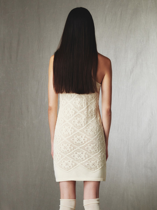 Knit Mini Dress Ivory