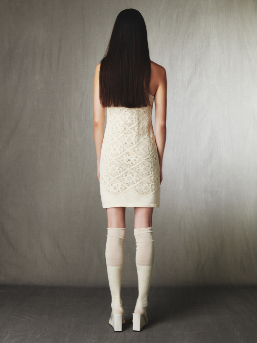 Knit Mini Dress Ivory