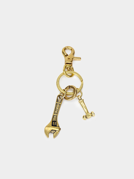 [Key Chain]SCOM Brass Spanner & Hammer
