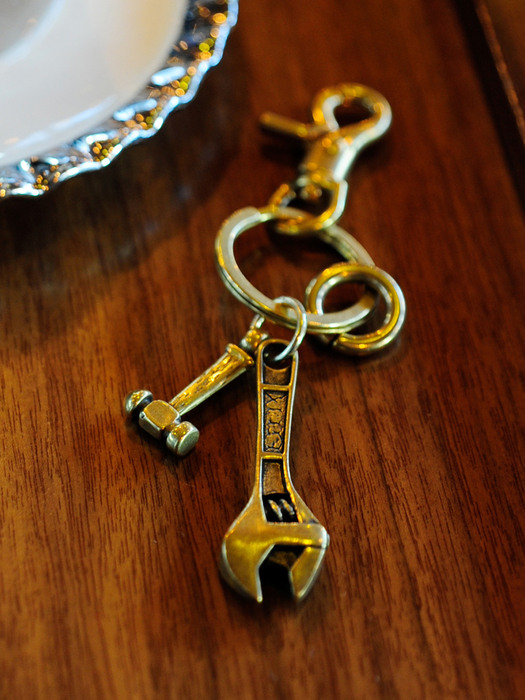 [Key Chain]SCOM Brass Spanner & Hammer