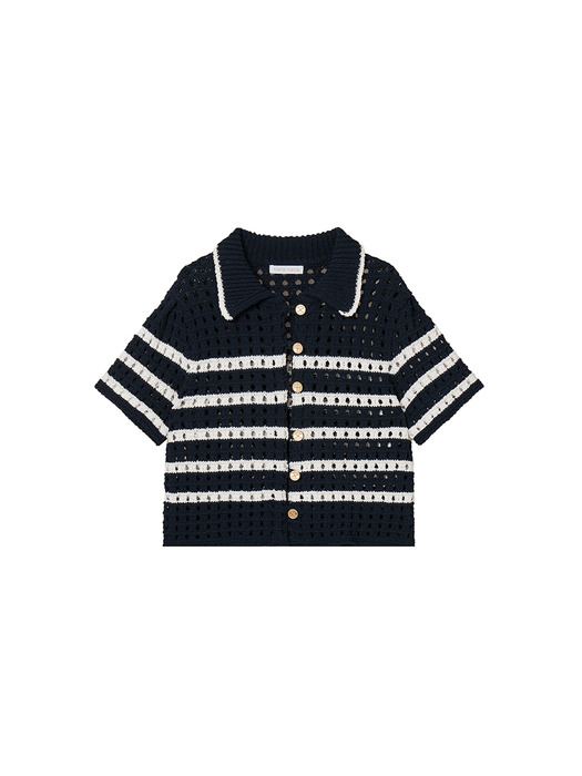 Marine Crochet Knit Cardigan VC2333CD002M