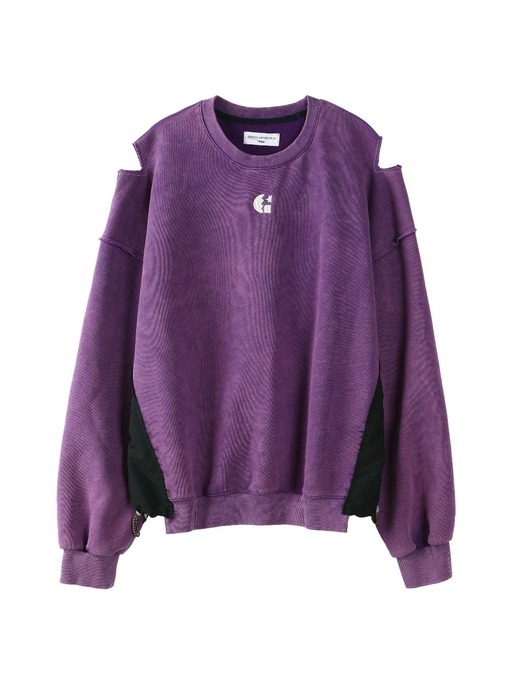 [ADIDAS REWORK SERIES] GARMENT WASHING SWEAT PURPLE