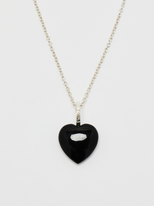 Jamstone Heart Daily Necklace _Silver