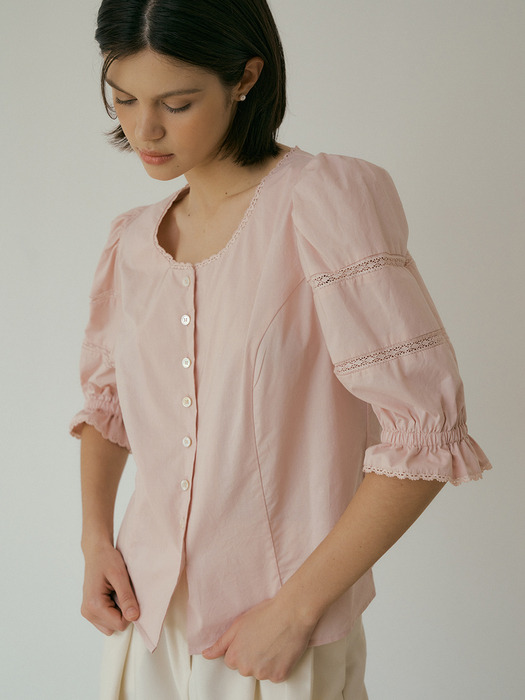 Princess line blouse (pink)