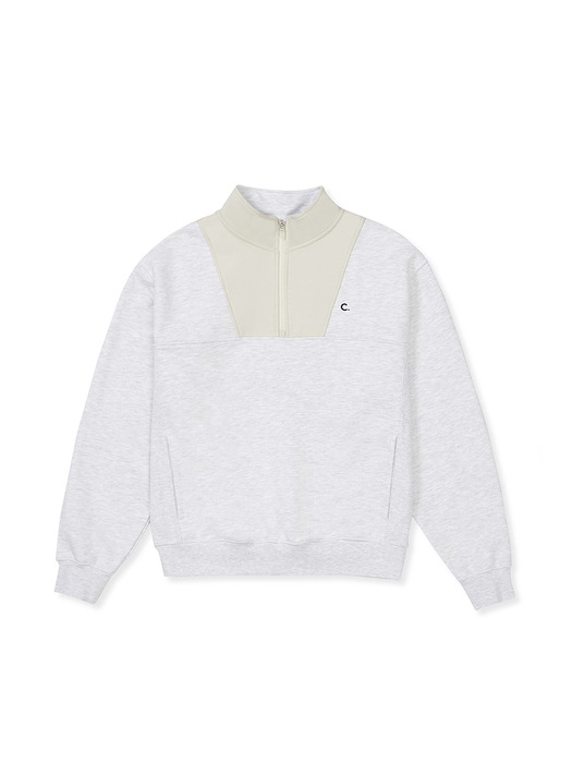 [23FW clove] Movement Half-zip Sweatshirt (Light Grey)
