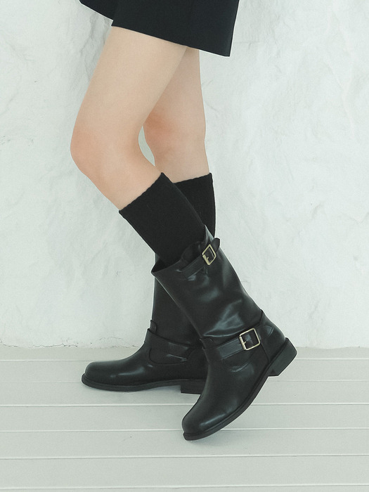 ljh7030 biker mid boots _ 2colors