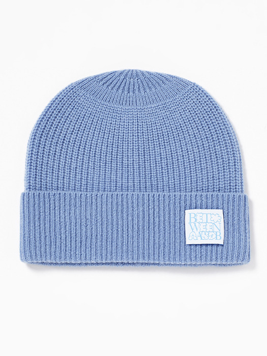 Bubble Label Cashmere Wool Blended Beanie_3 Colors