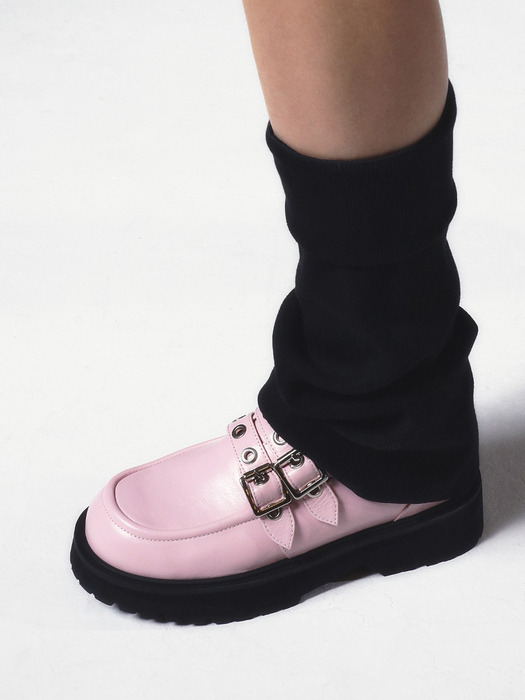 Biker Platform loafer pink