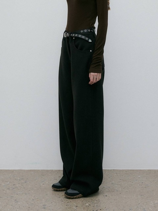 WOOL CARPENTER PANTS / BROWN