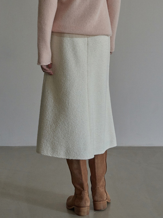 Boucle bell line skirt - Ivory