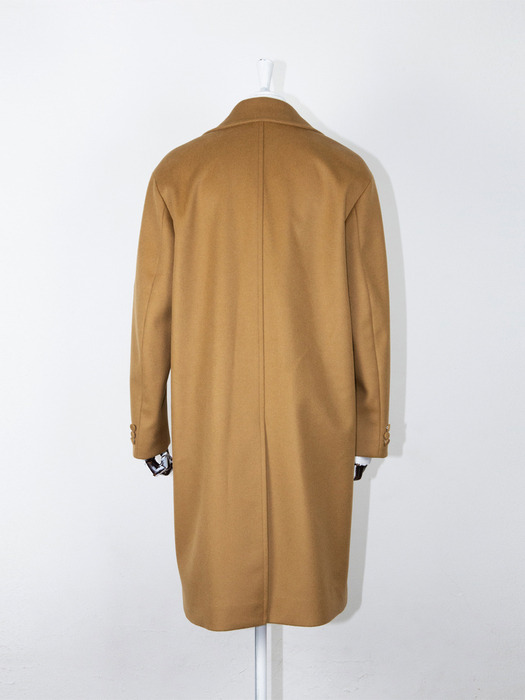 CASHMERE-WOOL DOUBLE BREASTED COAT CAMEL