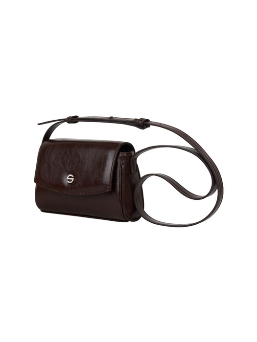 capture bag micro  - crinkle choco brown