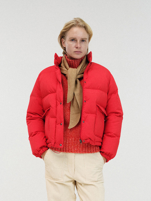 Tella cropped puffer jacket (Red)