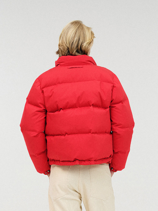 Tella cropped puffer jacket (Red)