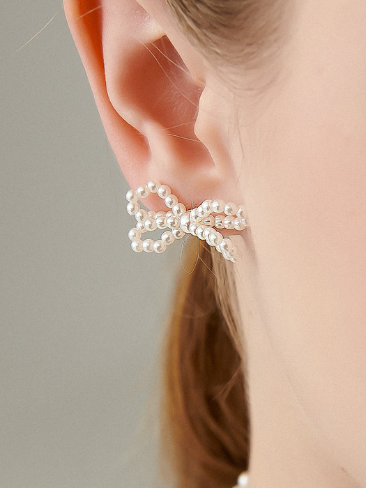 Love Letter Pearl Silver Earring Ie366 [Silver]