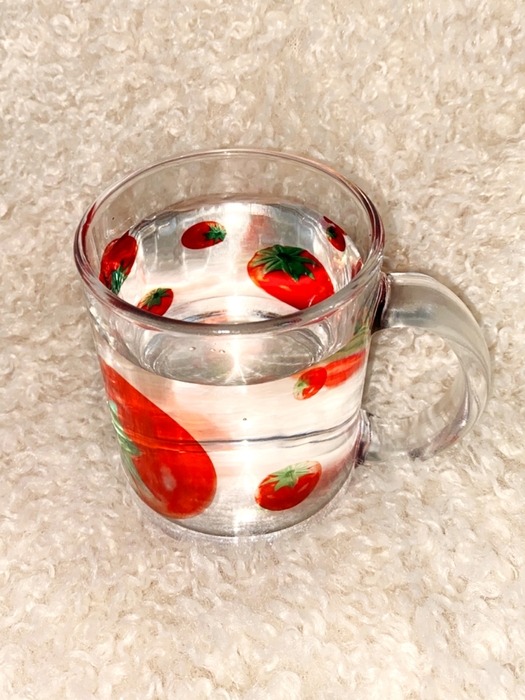 Toy tomato glass mug (gloss)