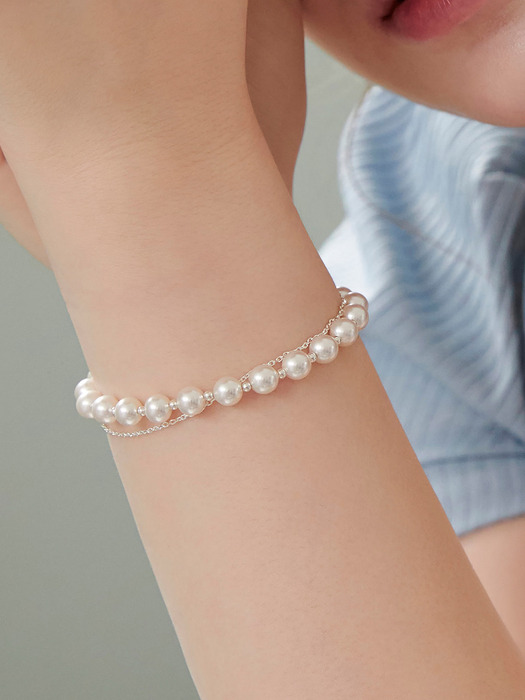 Odette Swarovski Pearl DB 925 Silver Bracelet