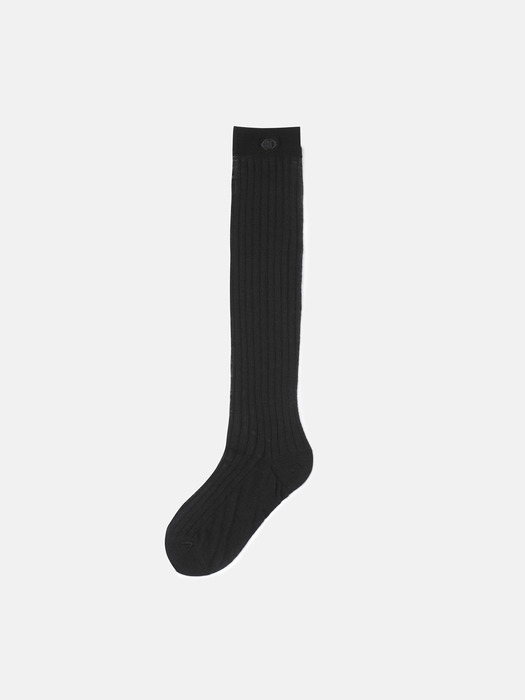 [Atelier] Emblem Knee Socks_LXLAM24830BKX
