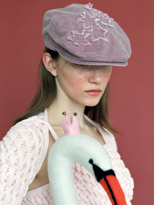 CLASSIC HUNTING CAP_DAMAGE_PINK