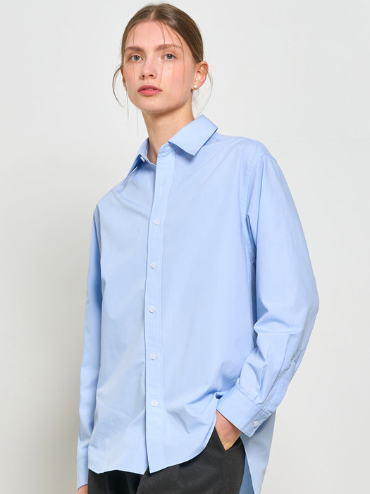 링클프리 베이직 솔리드 셔츠 [BLUE] / SBD1U03002