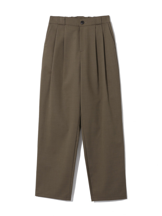 HALF BANDING SLACKS_BROWN