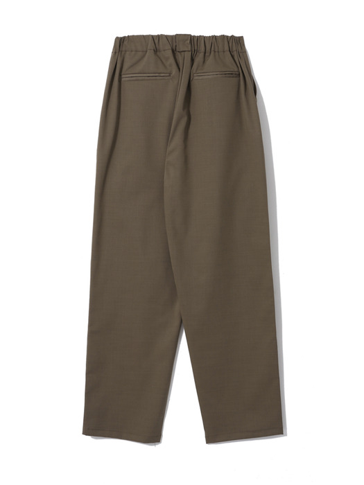 HALF BANDING SLACKS_BROWN