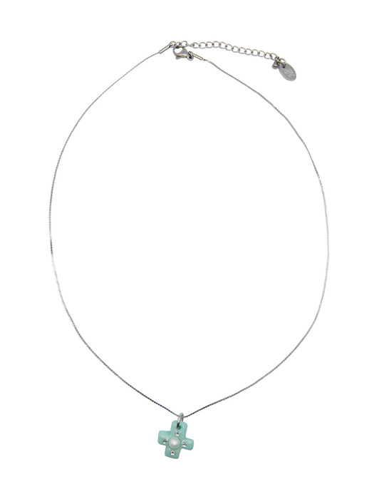 crossway pearl necklace-mint