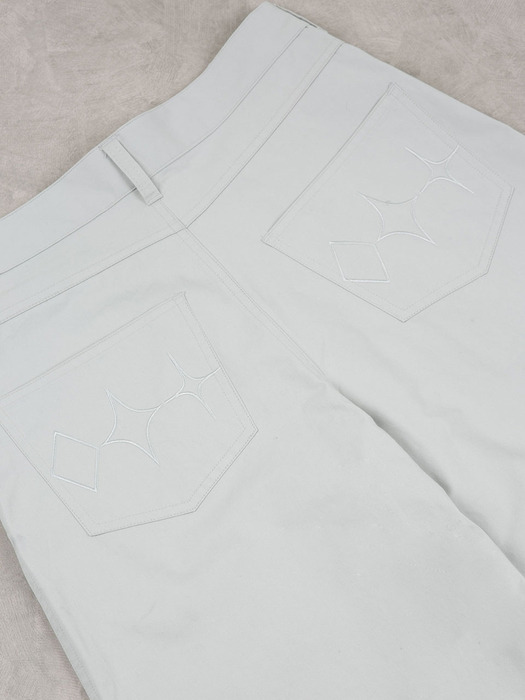 HERETIC PINTUCK COTTON PANTS / light grey