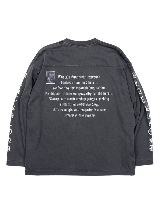 BBD Crushed Faith Pigment Long T-Shirt (Charcoal)