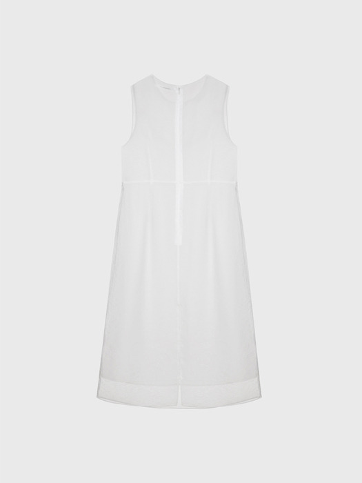 Sheer halterneck dress (white / black)