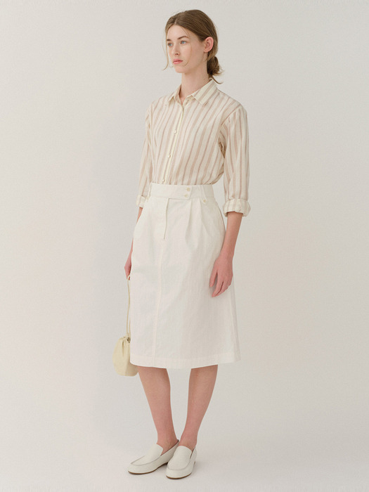 Fouette Cotton Skirt Off-White