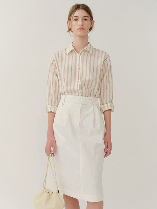 Fouette Cotton Skirt Off-White