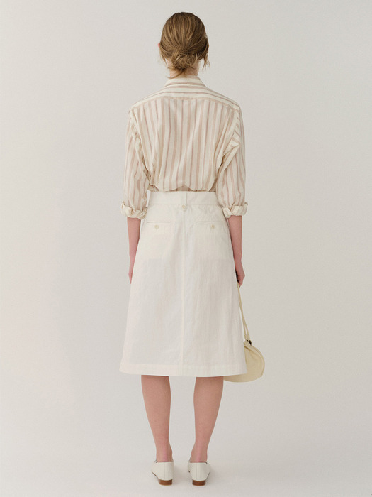 Fouette Cotton Skirt Off-White