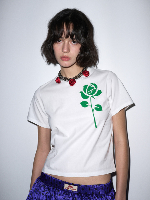 SLIM TSHIRT UNE ROSE_IVORY GREEN