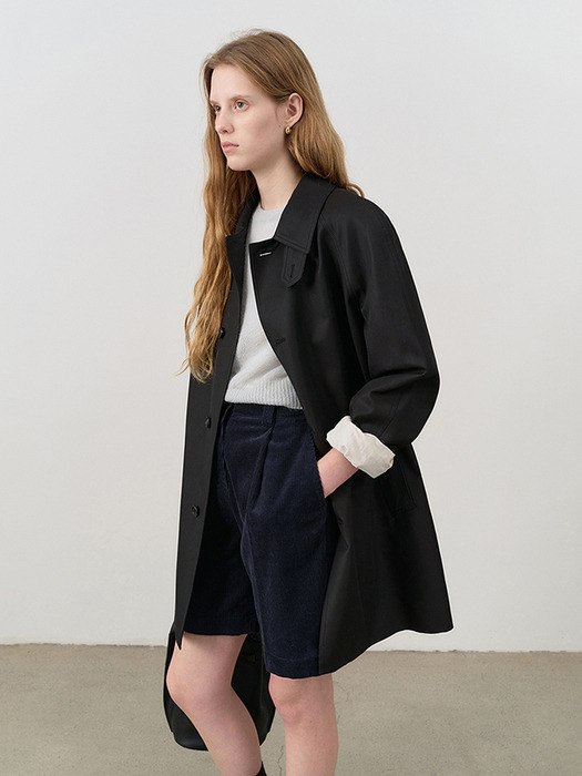 UNISEX HALF MAC COAT BLACK_UDTR4C101BK