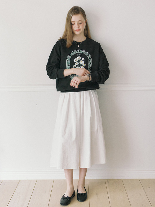 Marguerite Artwork Sweatshirt - Black