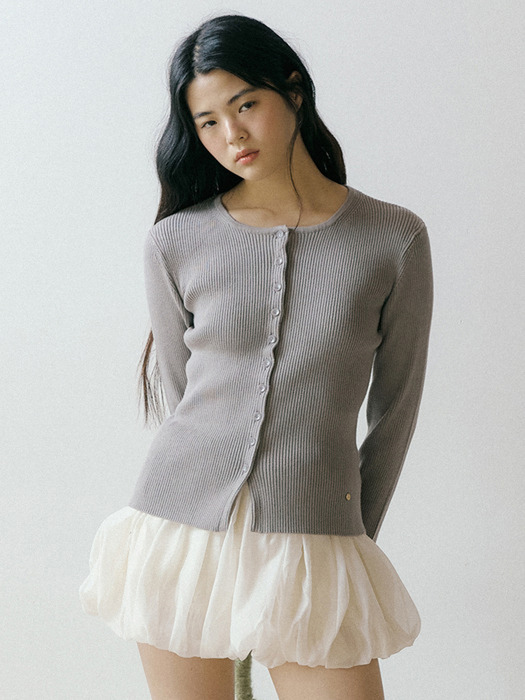 [2color] rib knit cardigan 205