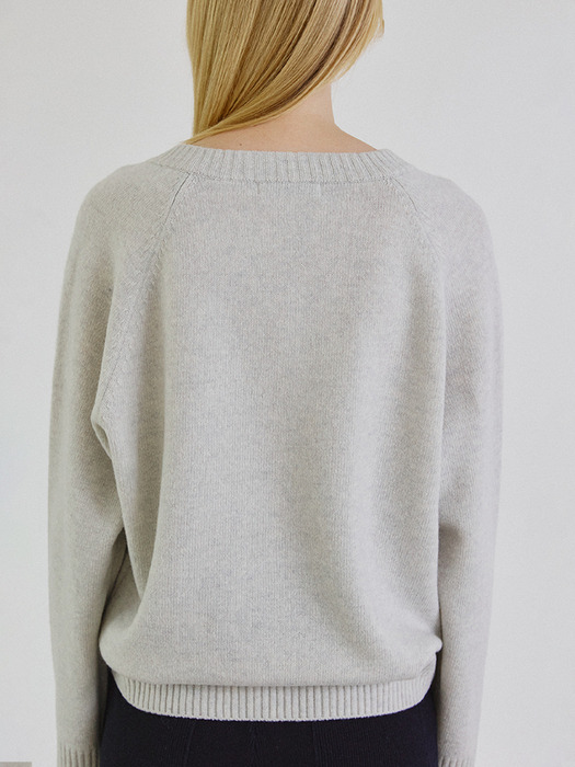 4차_Cashmere reglan v neck knit_2COLOR