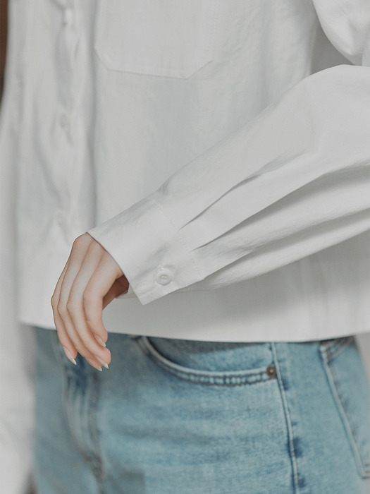 Collar Pocket Shirt [White]