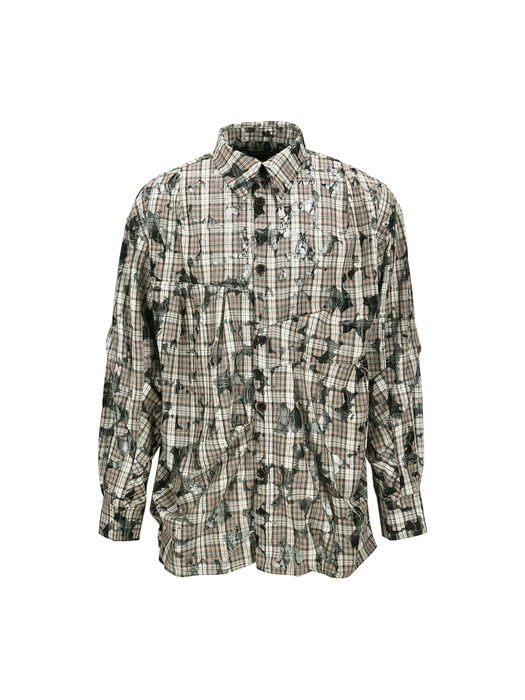 EMIIL CHECK SHIRTS atb1136m(BEIGE)