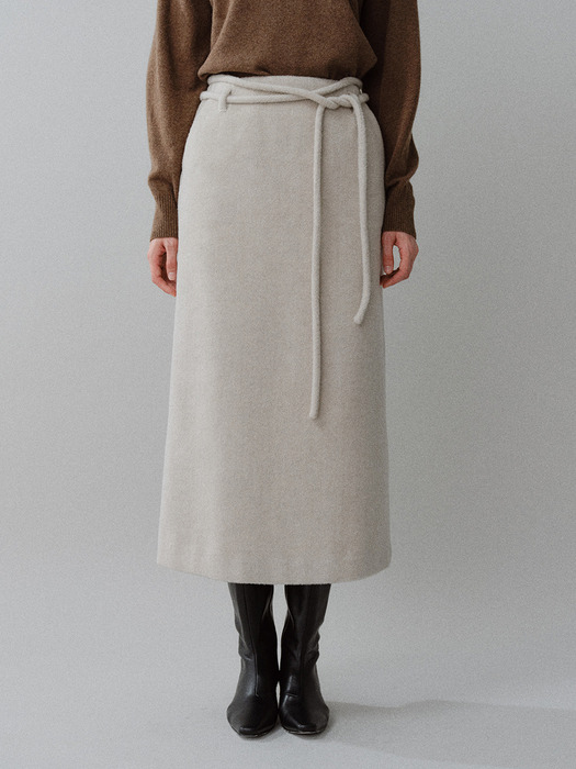 TFW RACCOON WOOL H-LINE SKIRT_2COLORS