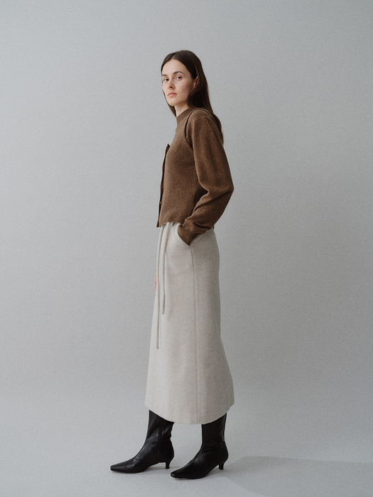 TFW RACCOON WOOL H-LINE SKIRT_2COLORS