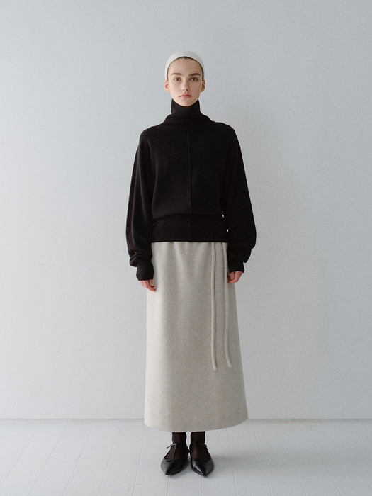 TFW RACCOON WOOL H-LINE SKIRT_2COLORS