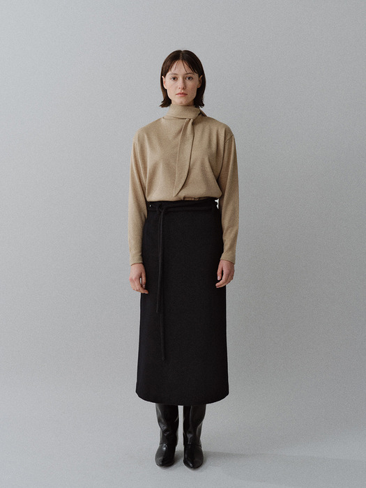 TFW RACCOON WOOL H-LINE SKIRT_2COLORS