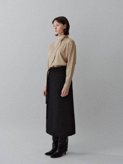 TFW RACCOON WOOL H-LINE SKIRT_2COLORS